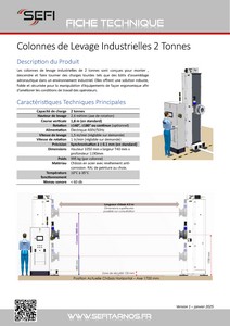 Fiche Technique Colonnes 2 tonnes page 1